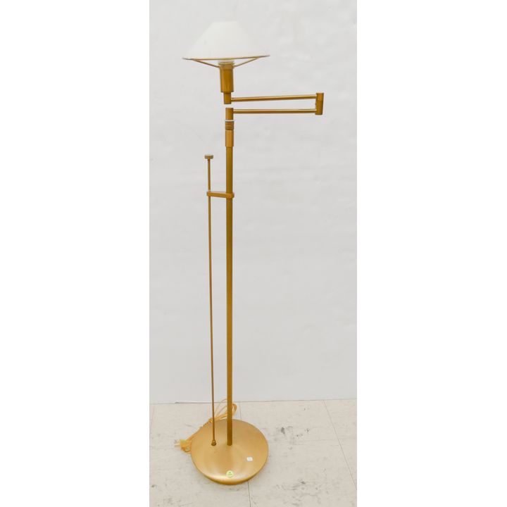 Holtkotter Brass Designer Swing Arm Floor Lamp- 47x26''