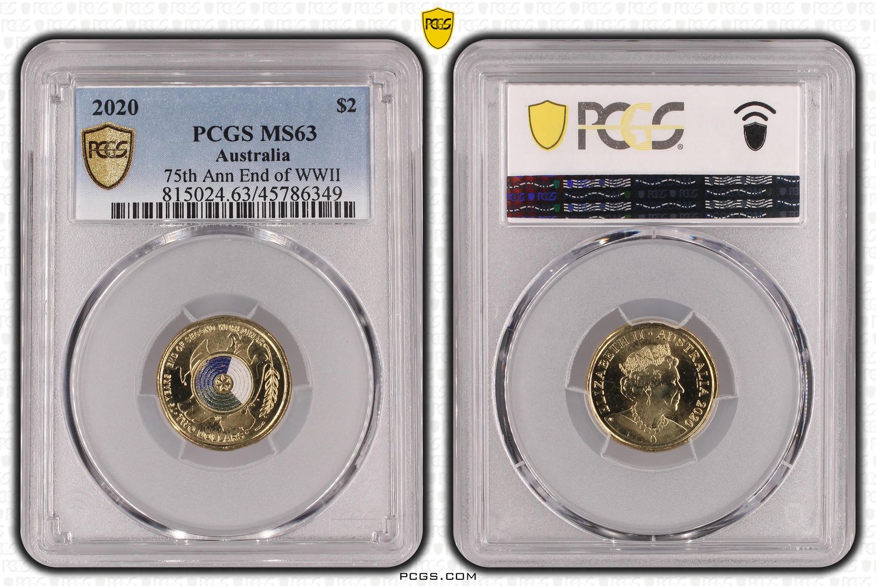 75th Ann End of WWII, Two Dollar, 2020, PCGS MS63