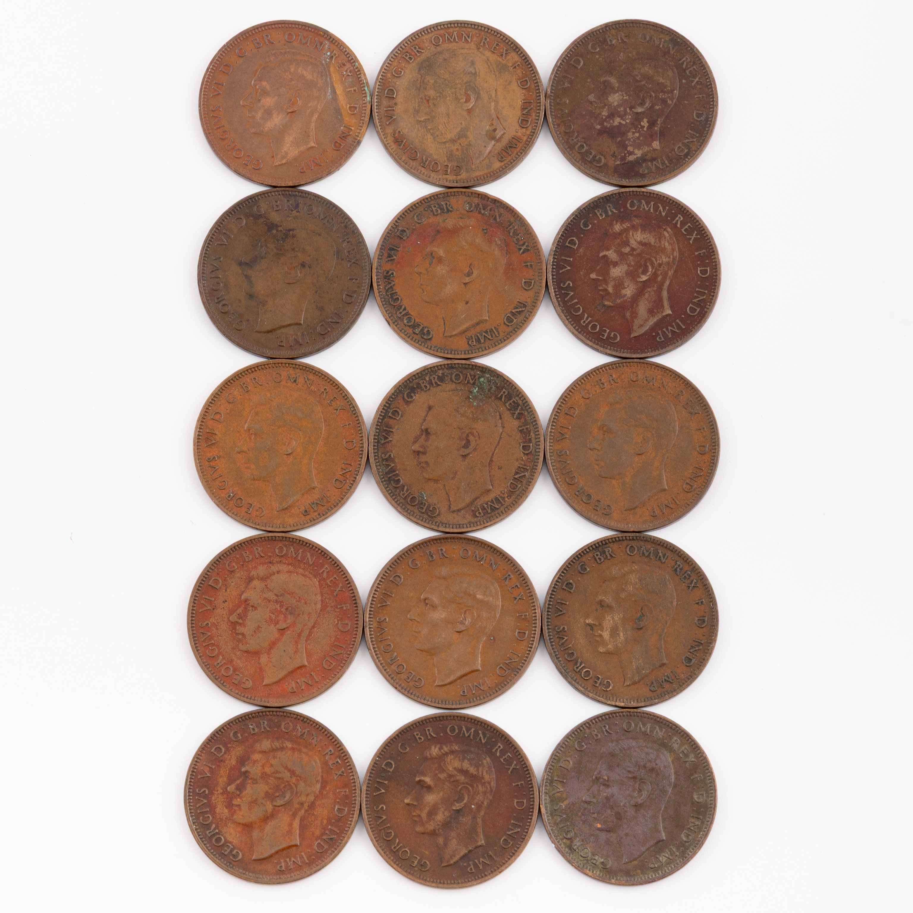 George VI, Halfpenny, 1939, F - VF