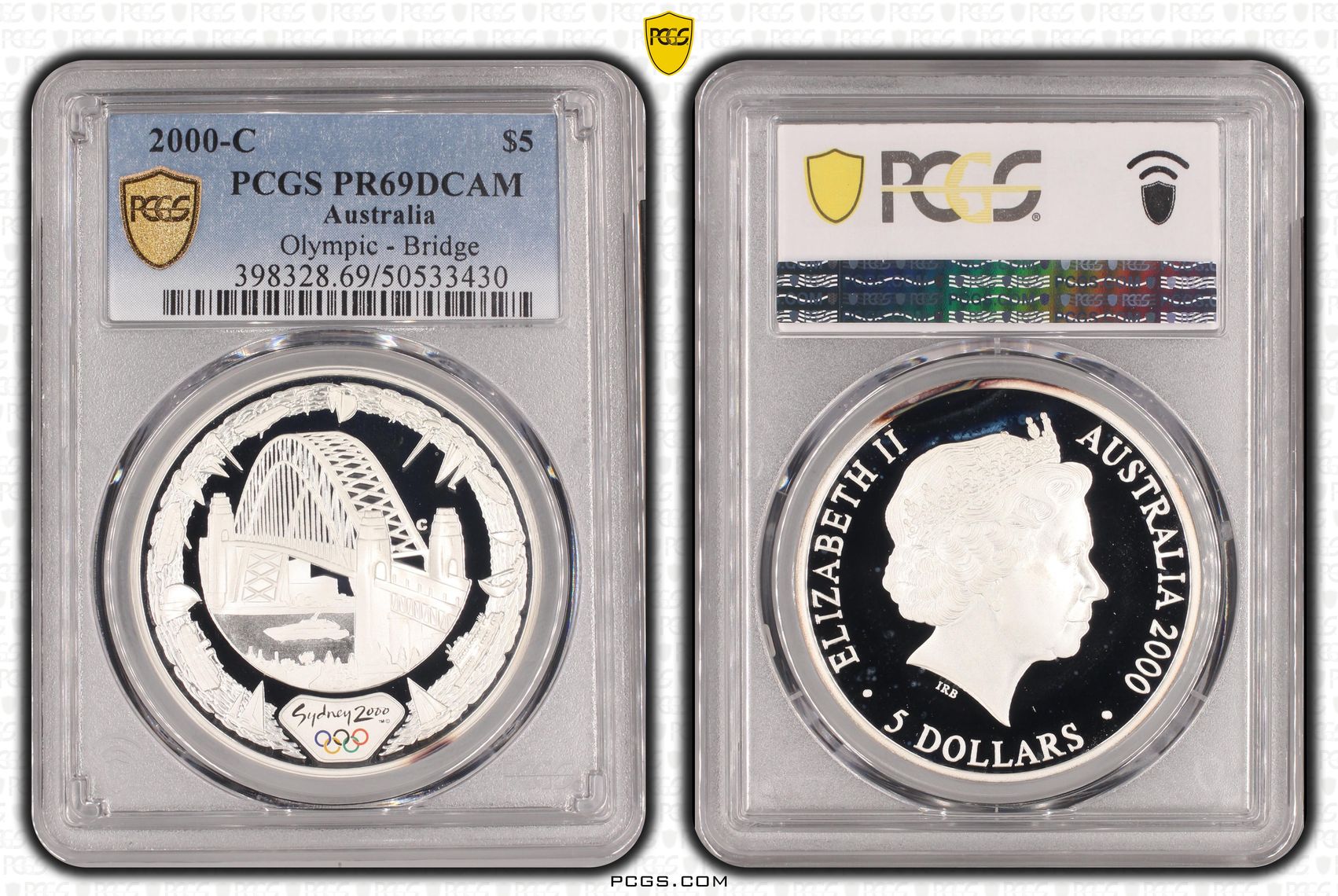 Olympic - Sydney Harbor Bridge, Five Dollar, 2000-C, PCGS PR69DCAM