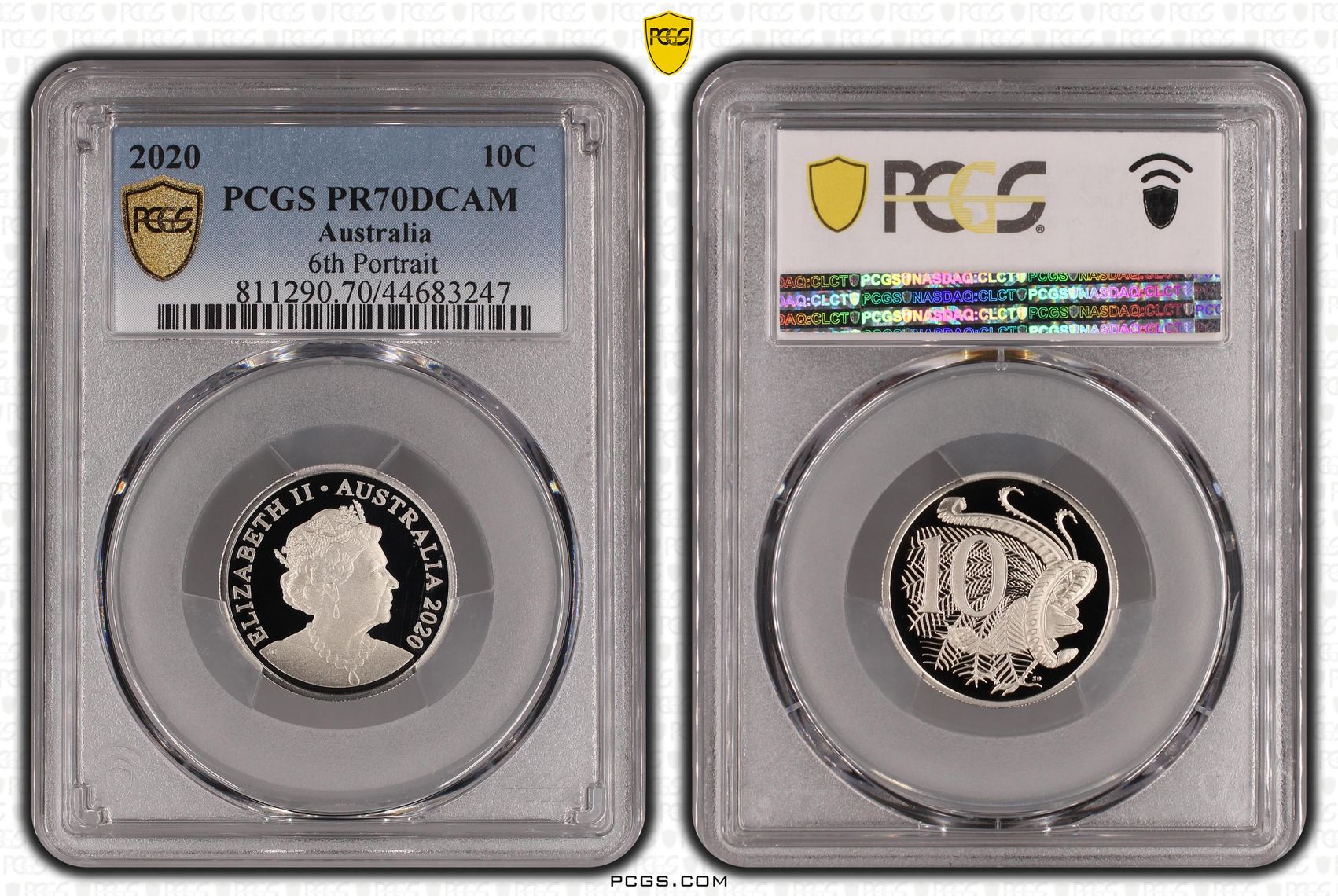 2020 Australia Ten Cent, 10c 6th Portrait PCGS - PR70DCAM POP 49/0 -247