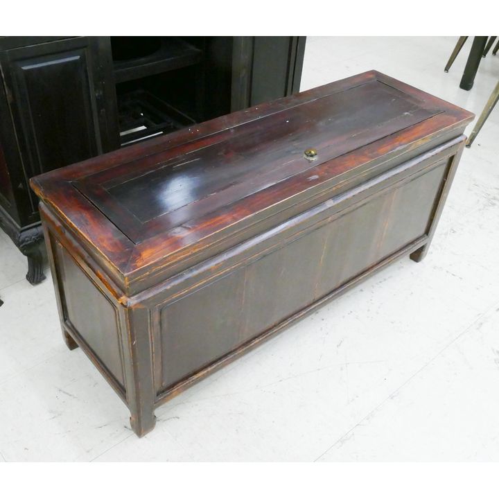 Antique Chinese Elmwood Rice Chest- 20x42x14''