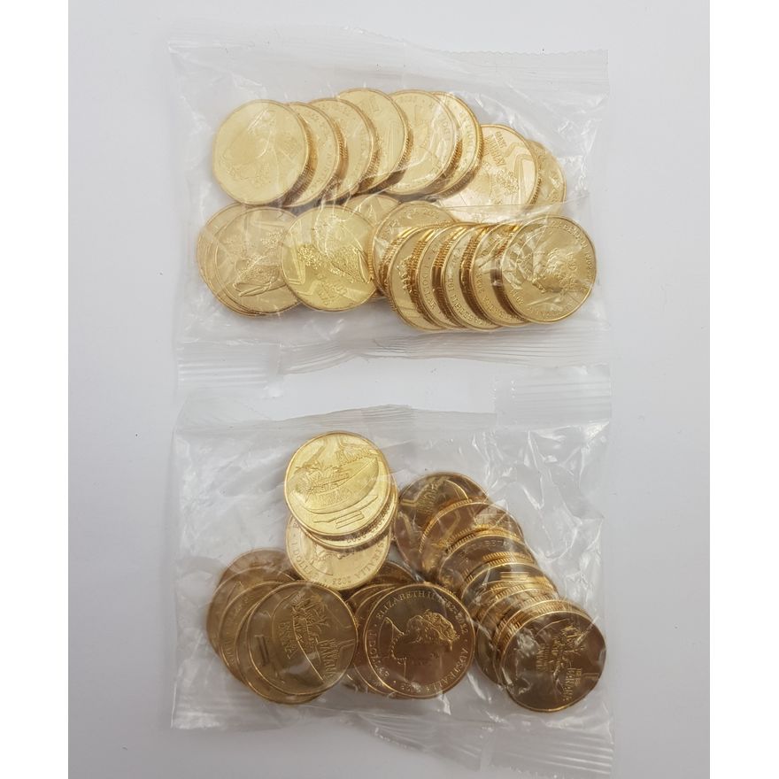 Aussie Big Things $1 Coin Bags - Banana & Murray Cod