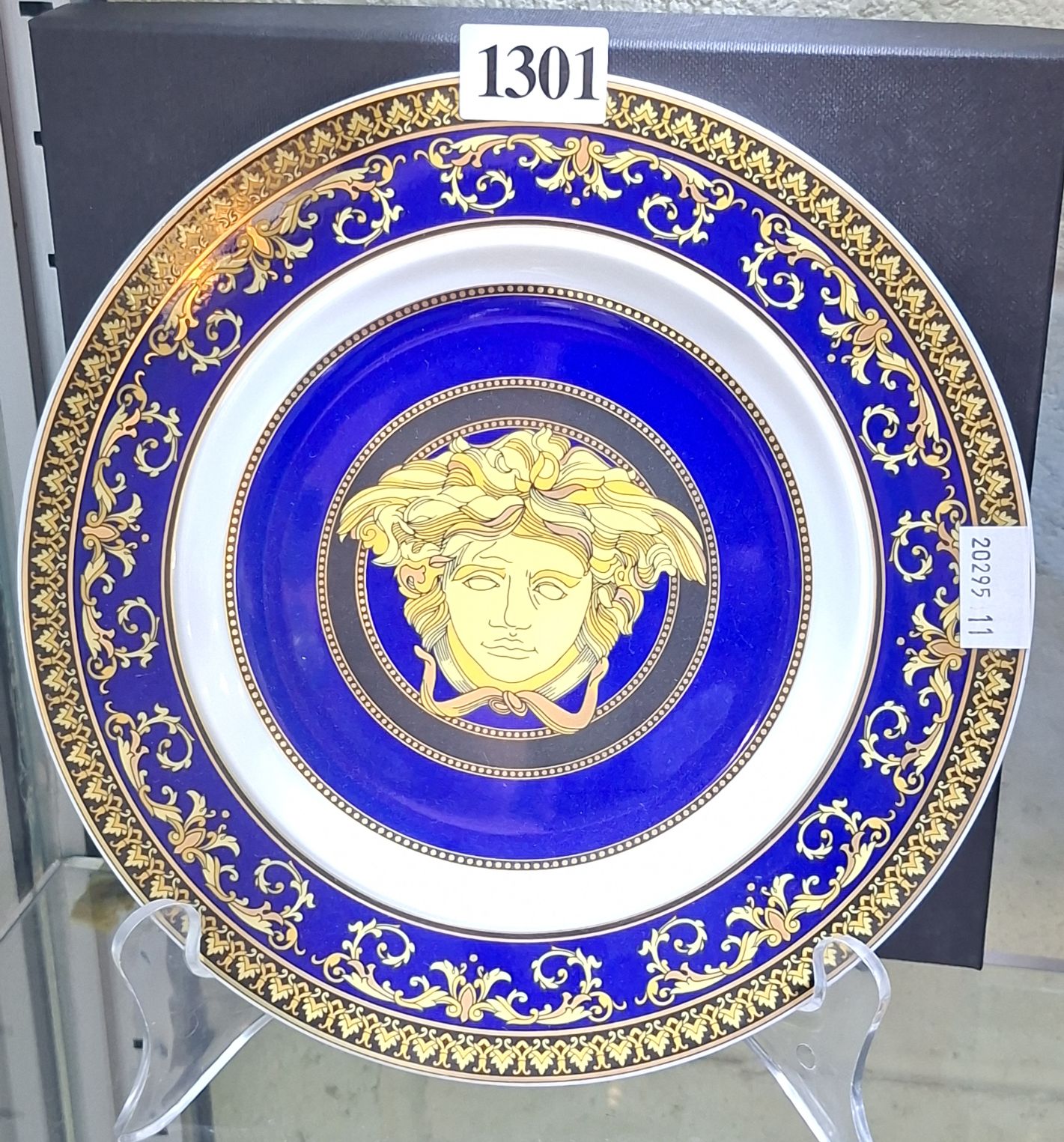 1301 · VERSACE ROSENTHAL 'MEDUSA BLAU' PLATE