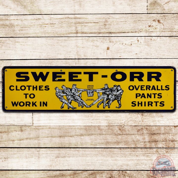 Sweet Orr Overalls Pants Shirts SS Porcelain Sign