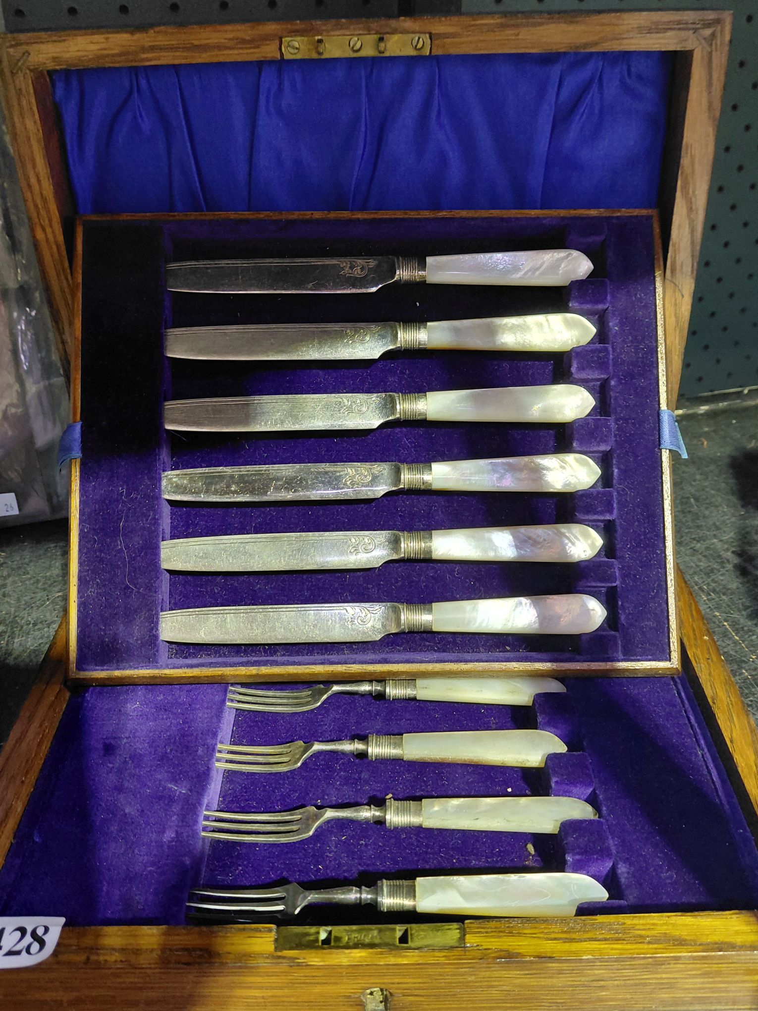 MOTHER OF PEARL SILVERPLATE