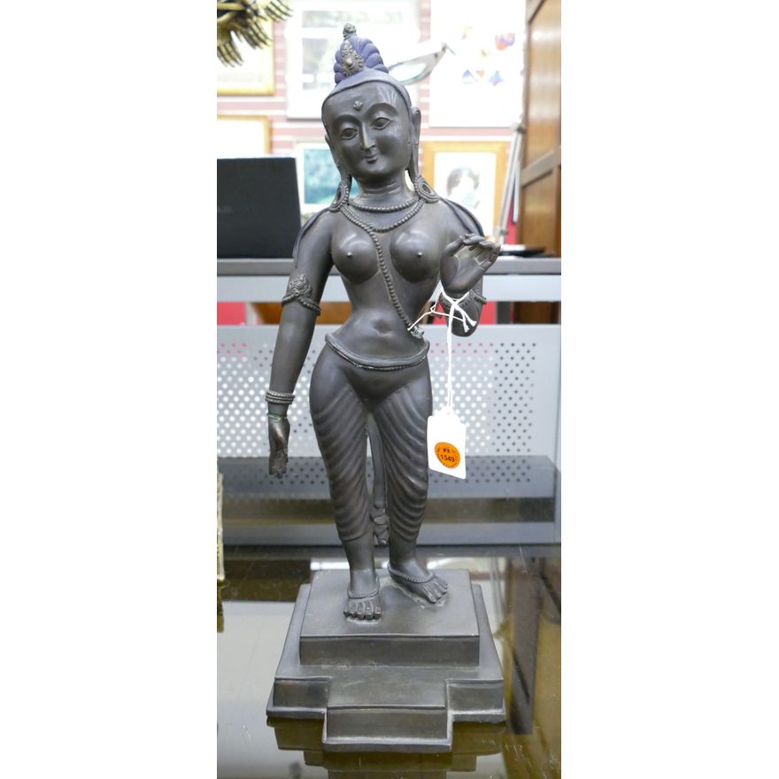 Old Nepalese Bronze Standing Tara 17.5''