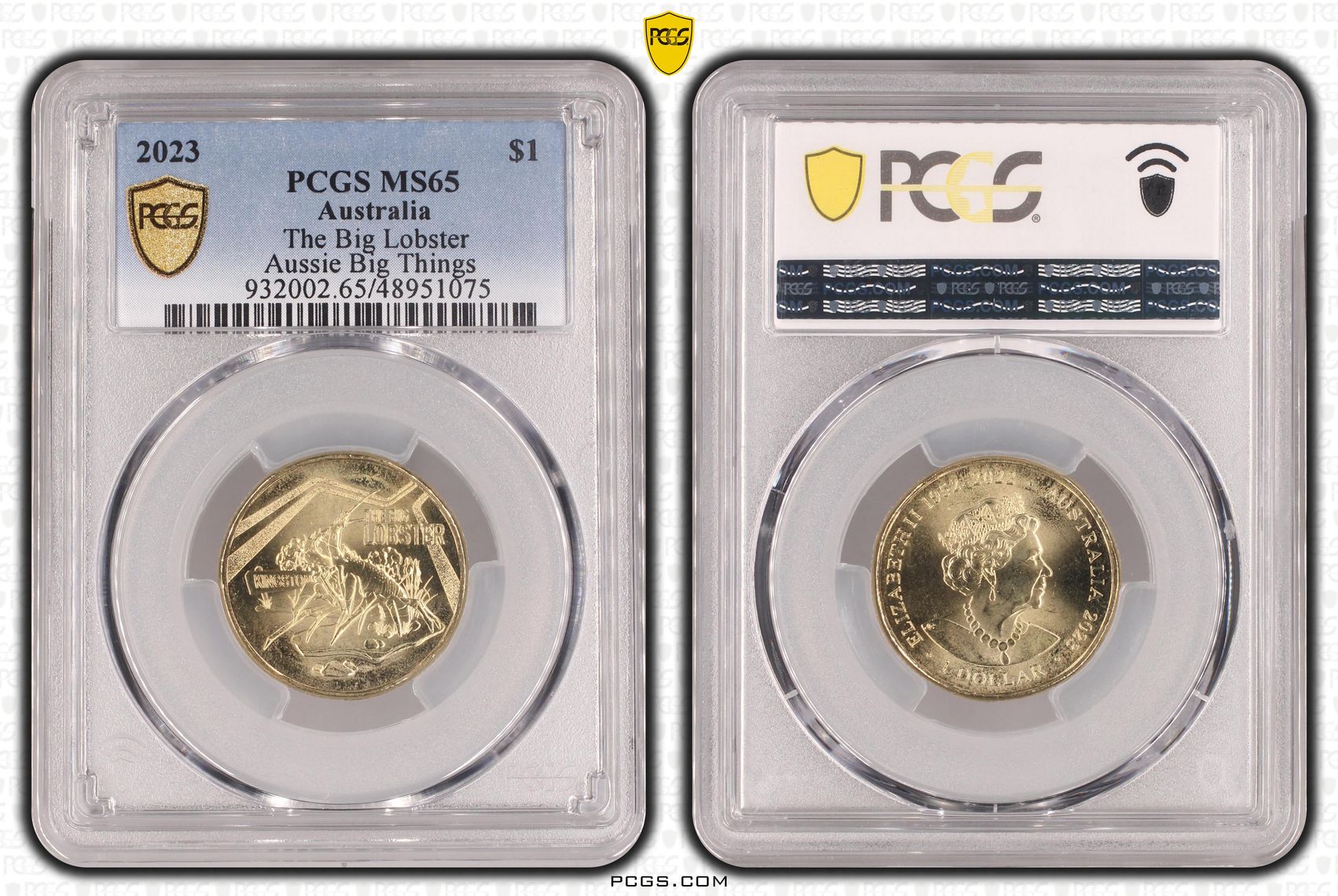 323 · Elizabeth II, The Big Lobster Aussie Big Things , One Dollar, 2023, PCGS MS65