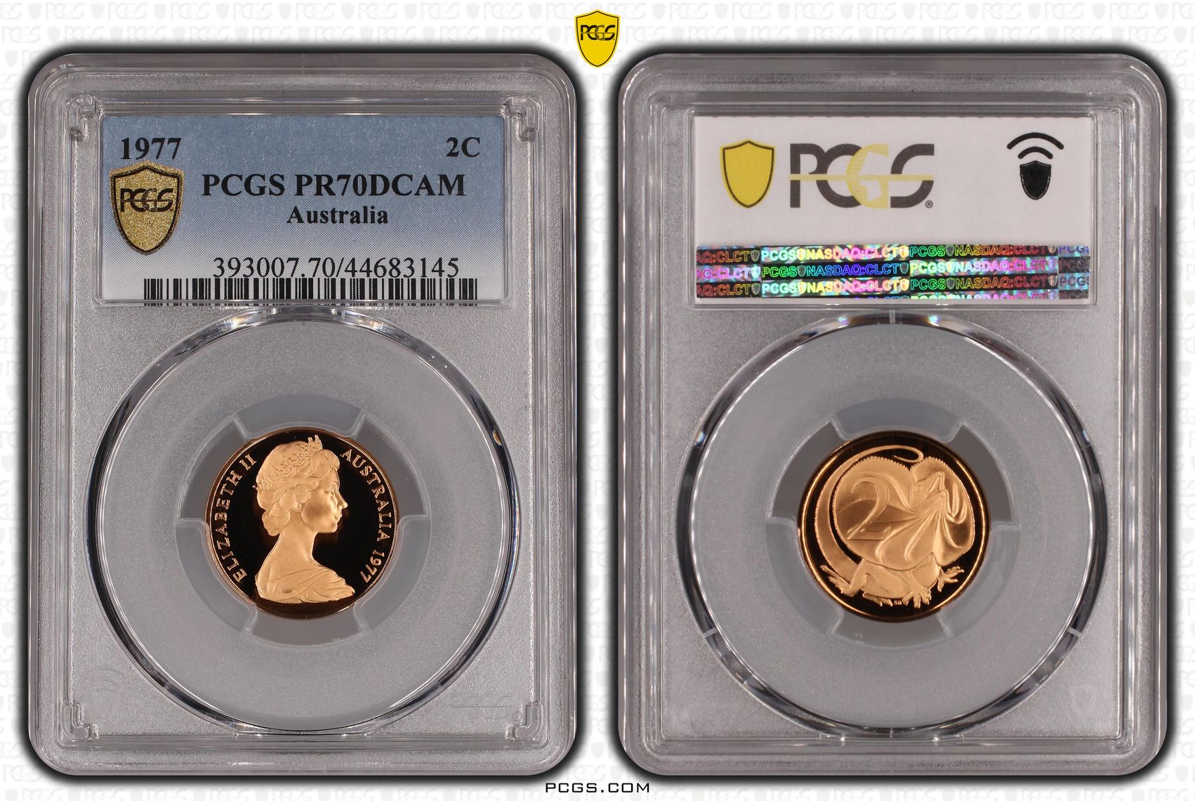 Elizabeth II, Two Cent, 1977, PCGS PR 70DCAM