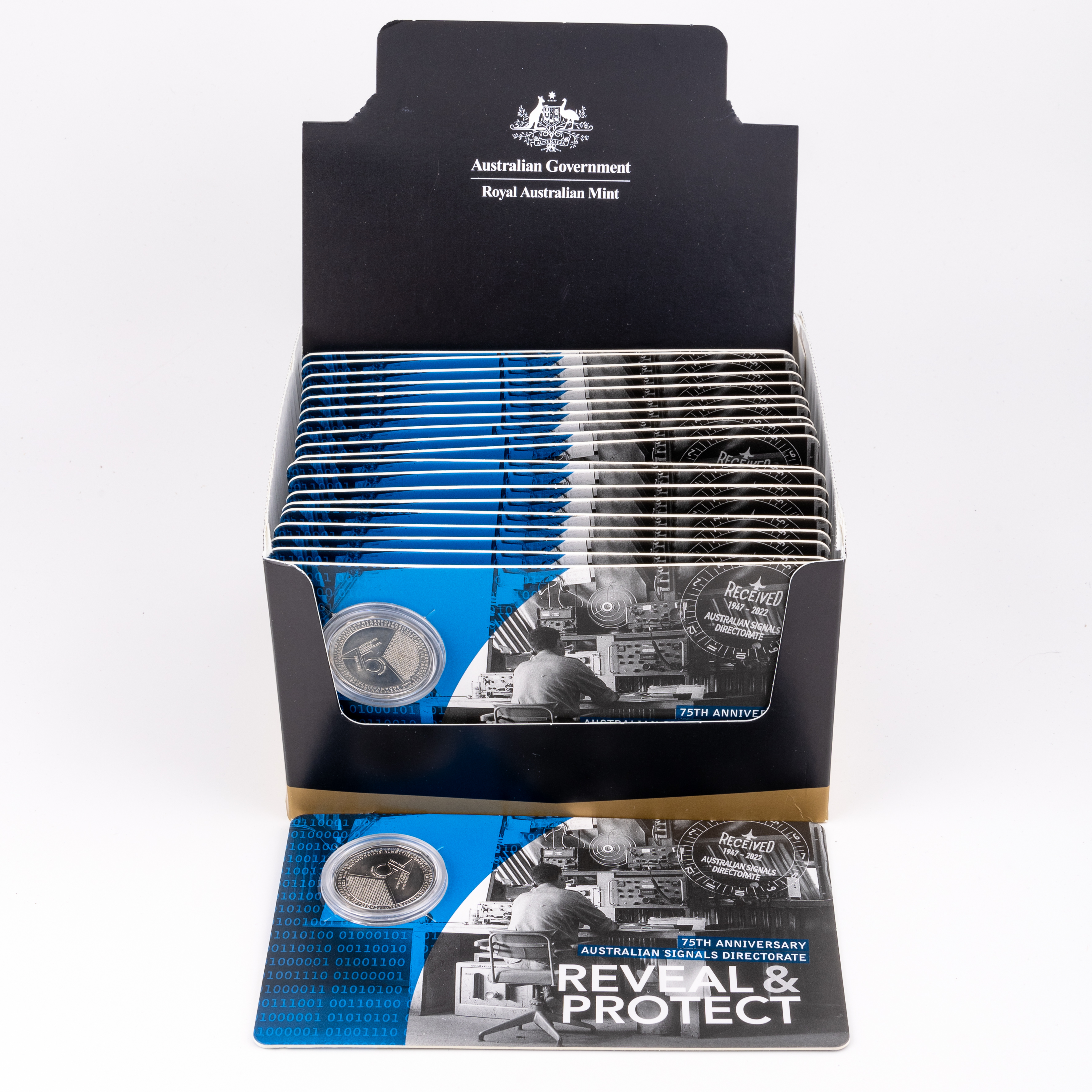 197 · Elizabeth II, 75th Anniversary Australian Signals Directorate, Fifty Cents, 2022,  UNC