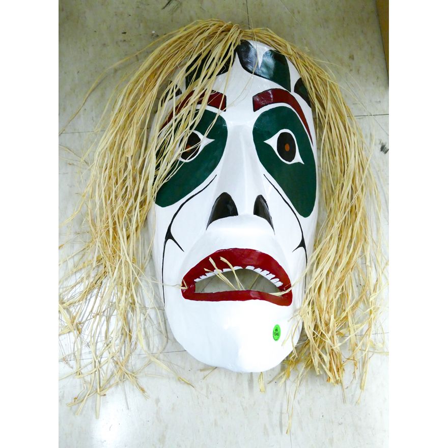 Jamie Sue Sheldon (Tulalip) Ceramic Sasquatch Mask 17''x10''