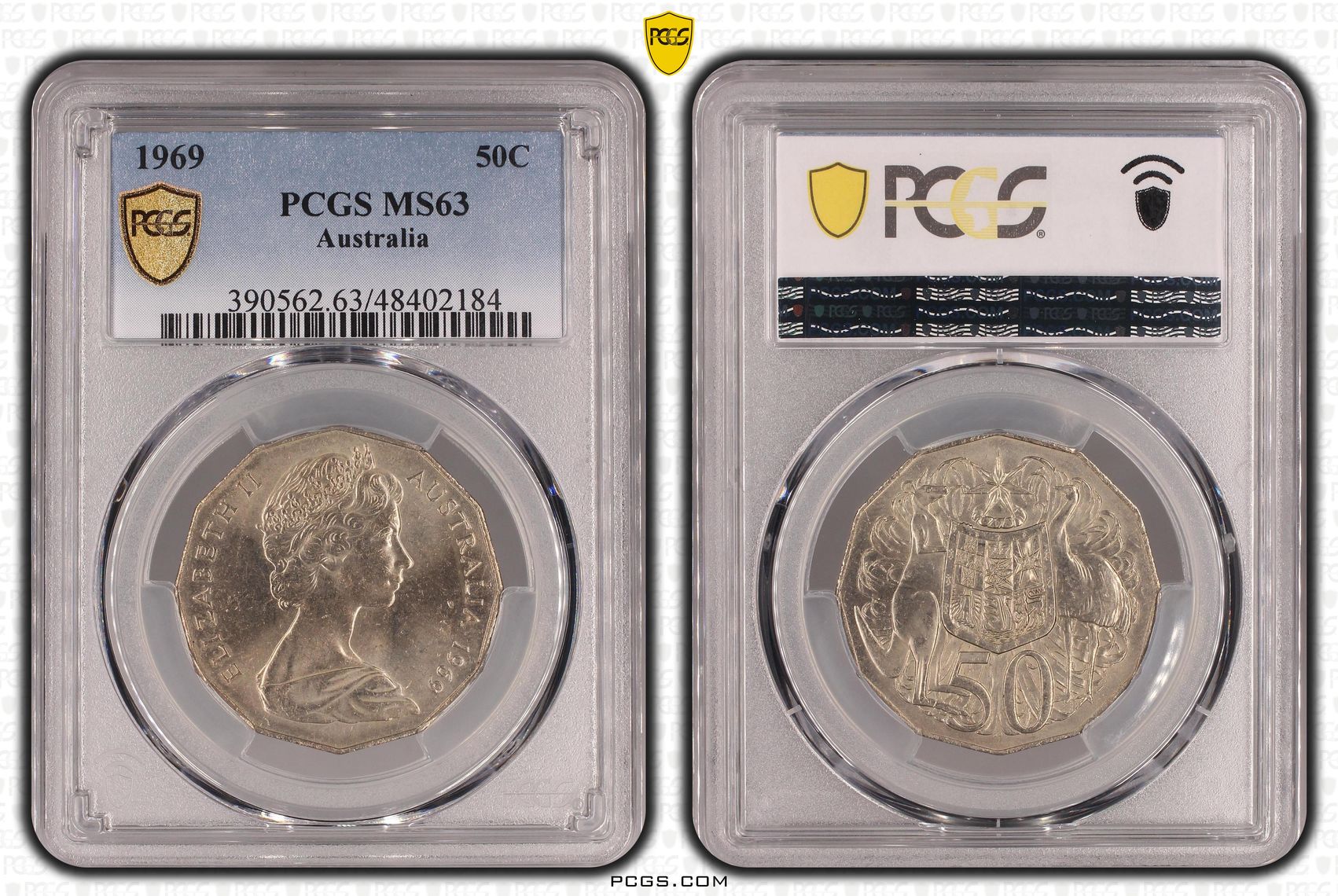 , Fifty Cent, 1969, PCGS MS63