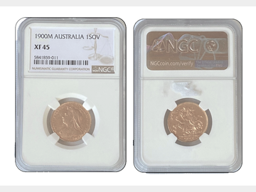 1900 VICTORIA MELBOURNE MINT SOVEREIGN XF45