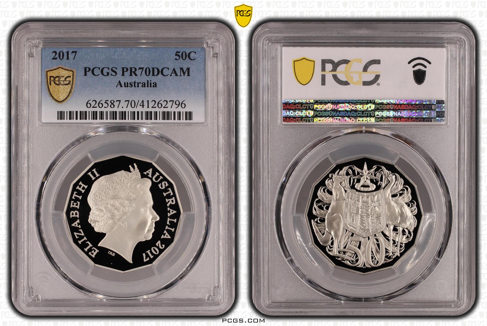 Elizabeth II, Fifty Cent, 2017, PR70DCAM