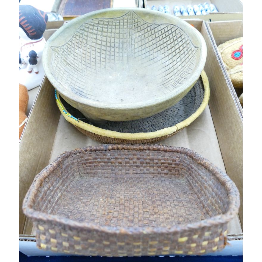 Box Indian Basketry Trays etc.