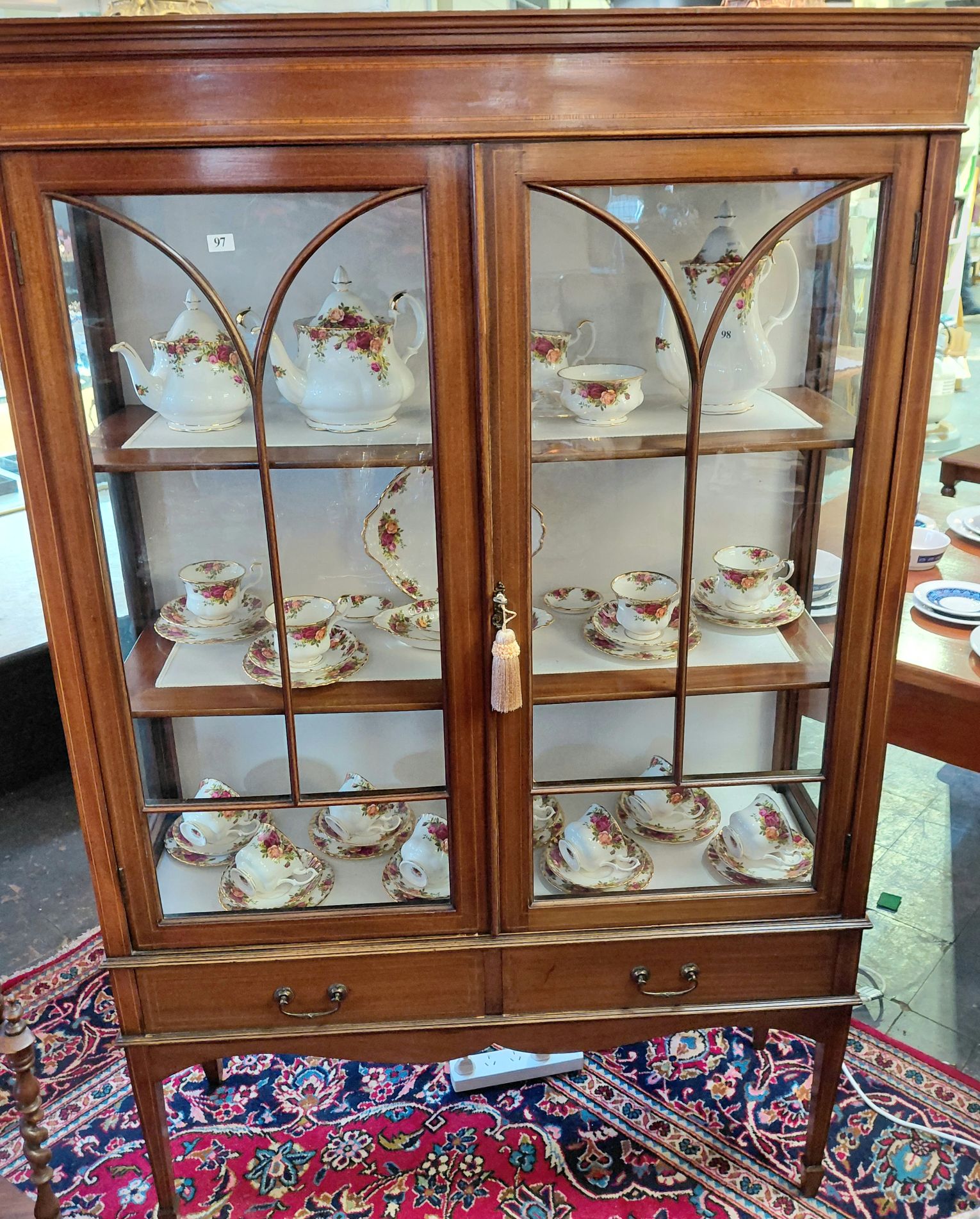 97 · SHERATON REVIVAL DISPLAY CABINET