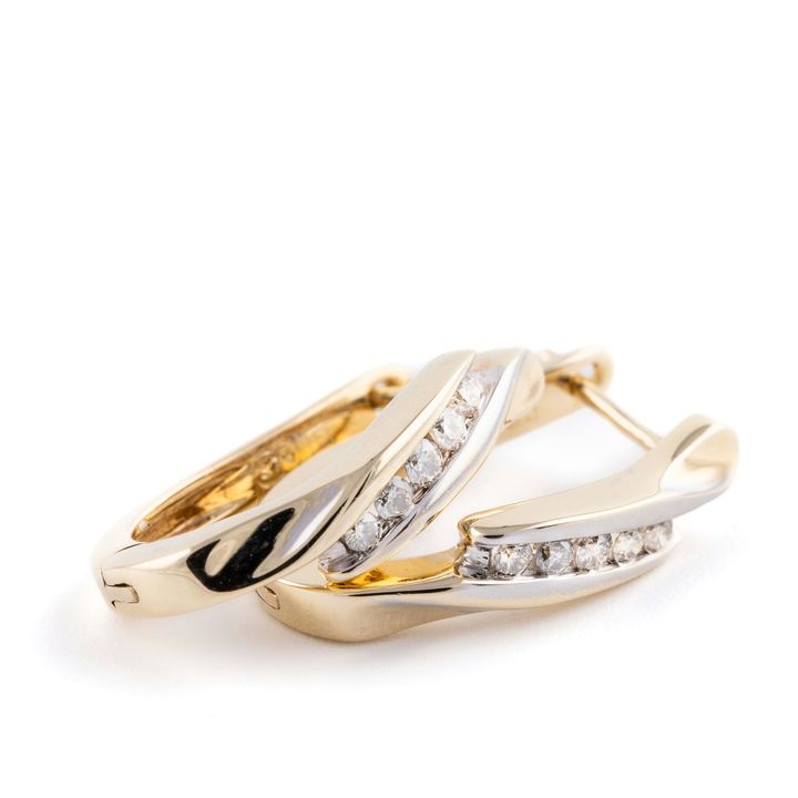 Diamond Hoop Earrings 9ct