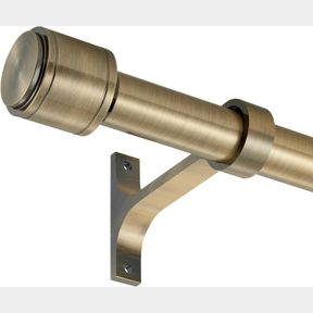 16-86" LWIIOM ANTIQUE BRONZE CURTAIN RODS FOR WINDOWS 16 TO 86 INCH, 1 INCH DIAMETER BLACKOUT CURTAIN ROD WITH ALUMINUM CYLINDER F