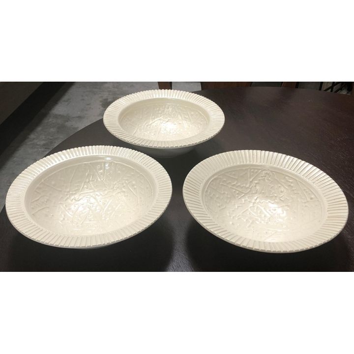 Warren Randall - Three white ceramic bowls