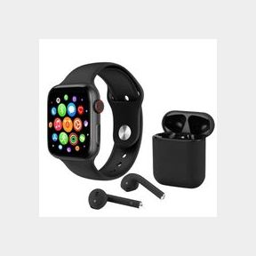 Pro T500 Smartwatch and Fitness Tracker M10 TWS Wireless Earbuds Black | EARPHONES DEFECTIVE / WATCH USED