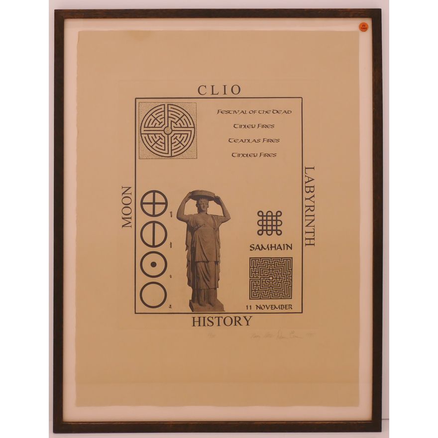 Nancy Mee & Dennis Evans (20/21st Cent. Washington) 'Clio' 1995 Etching. Edition 18/50.