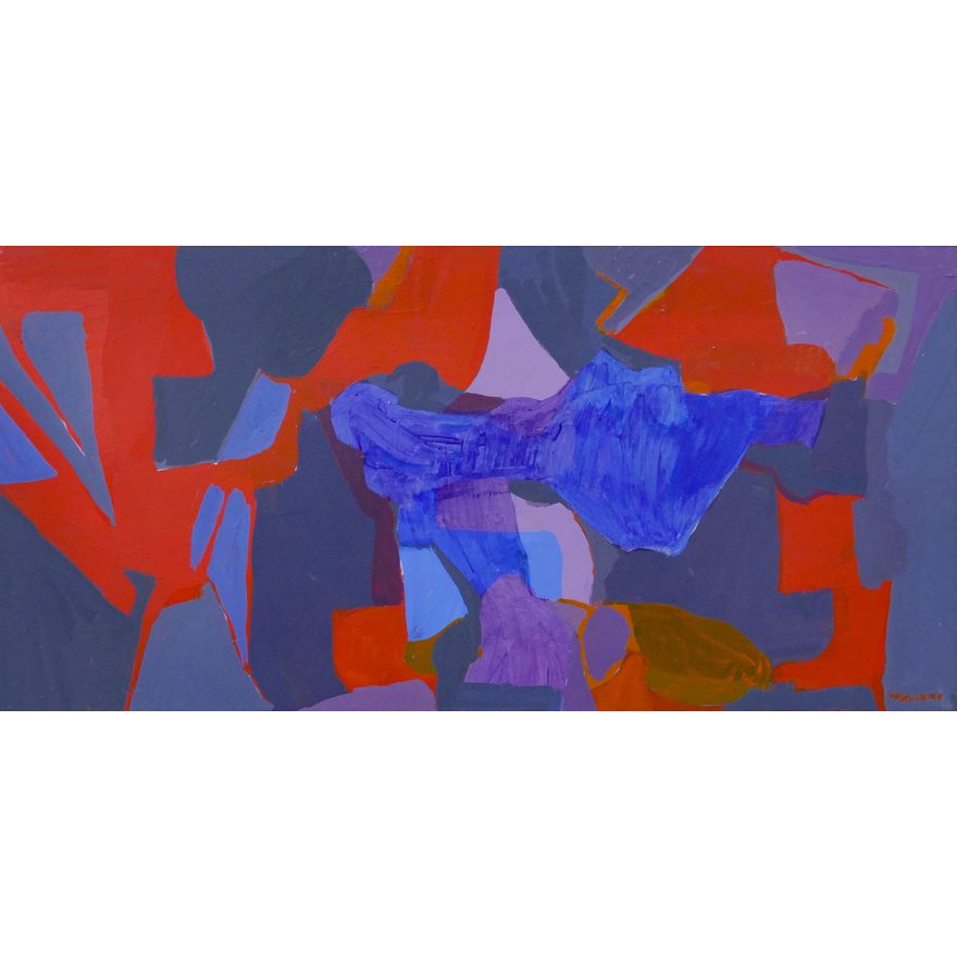Margaret Tomkins ''Untitled #6'' (Red and Blue) 1969