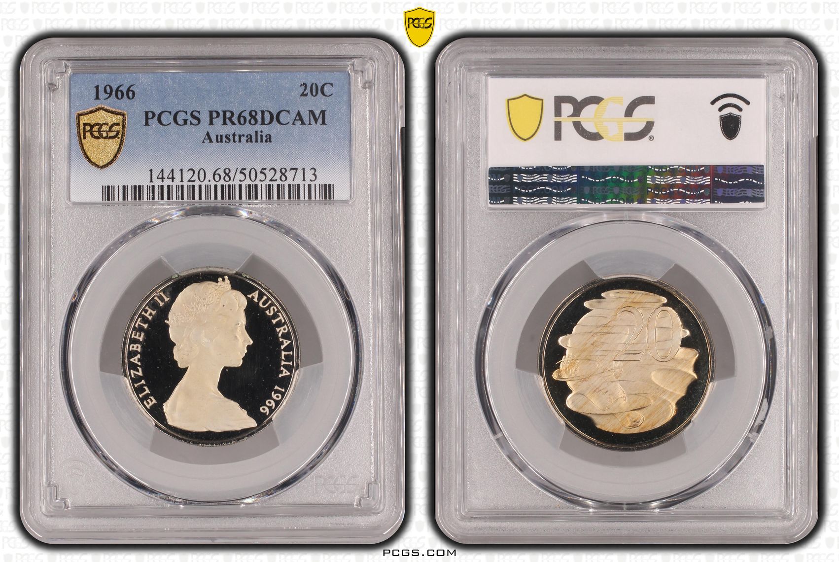 Twenty Cent, 1966, PCGS PR68DCAM