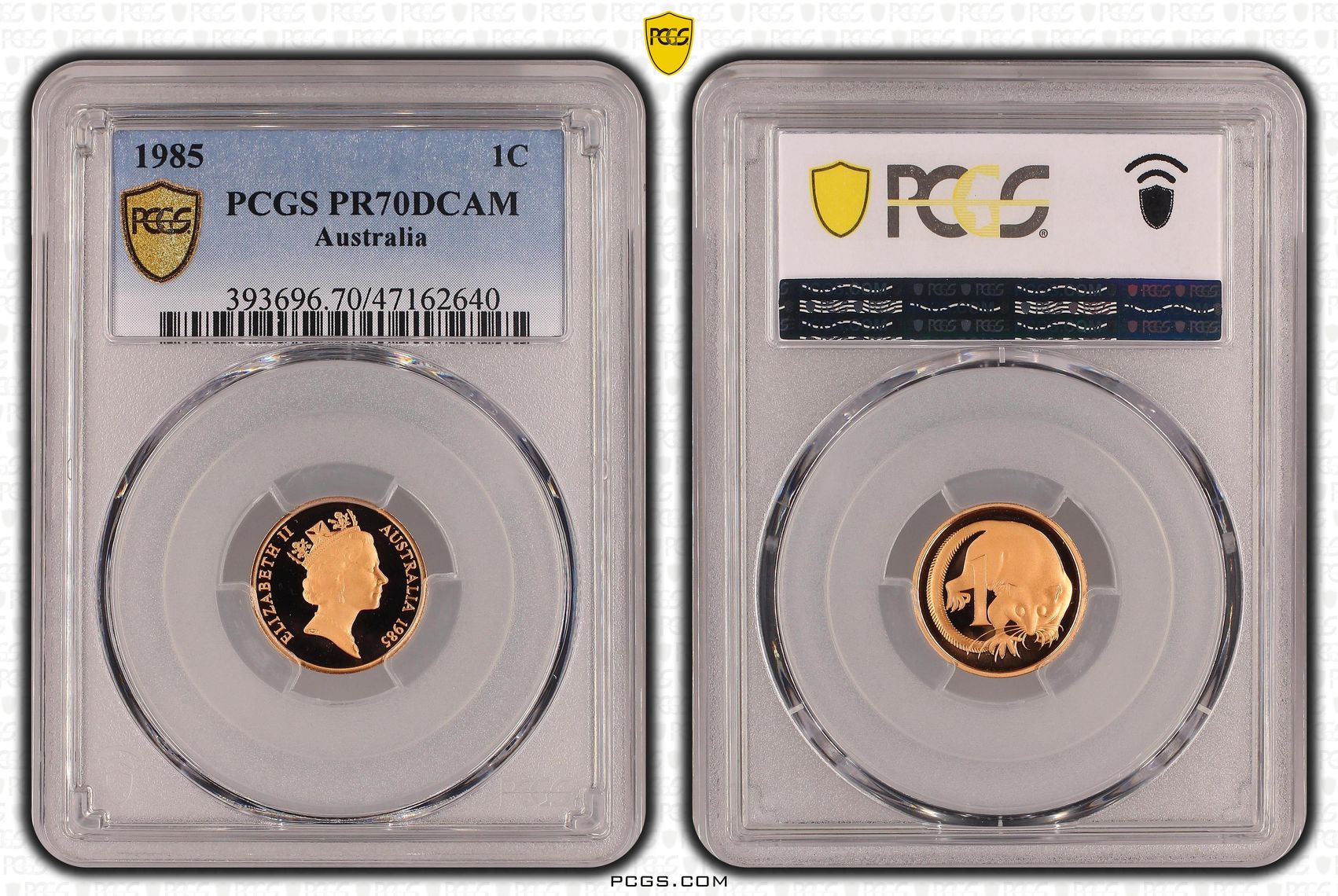 Elizabeth II, One Cent, 1985, PCGS PR70DCAM
