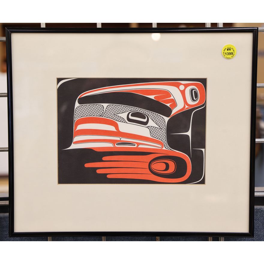 Robert Davidson Framed Native Print Framed 11''x13''