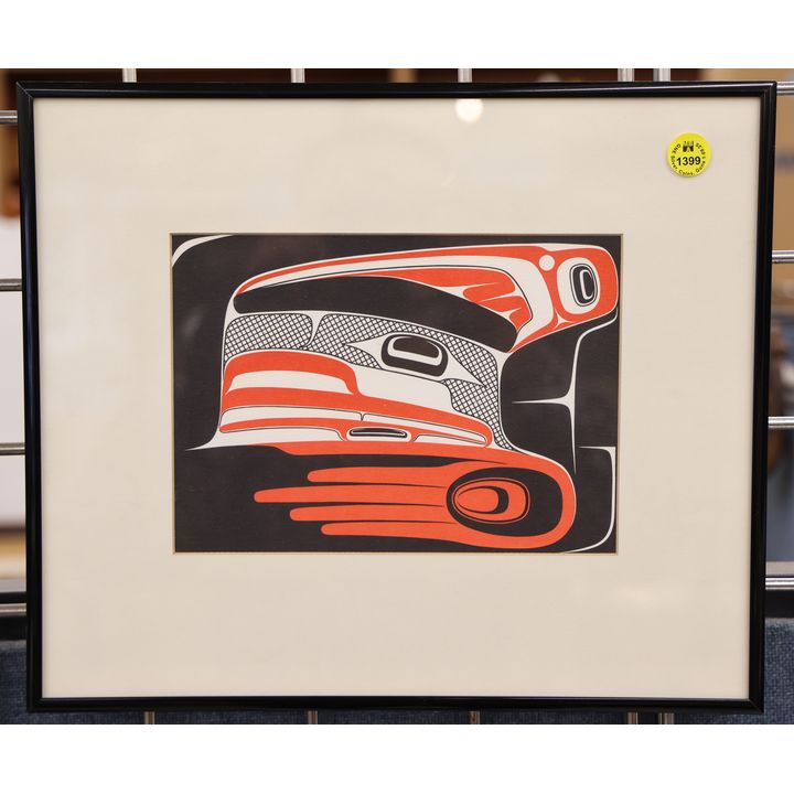 Robert Davidson Framed Native Print Framed 11''x13''