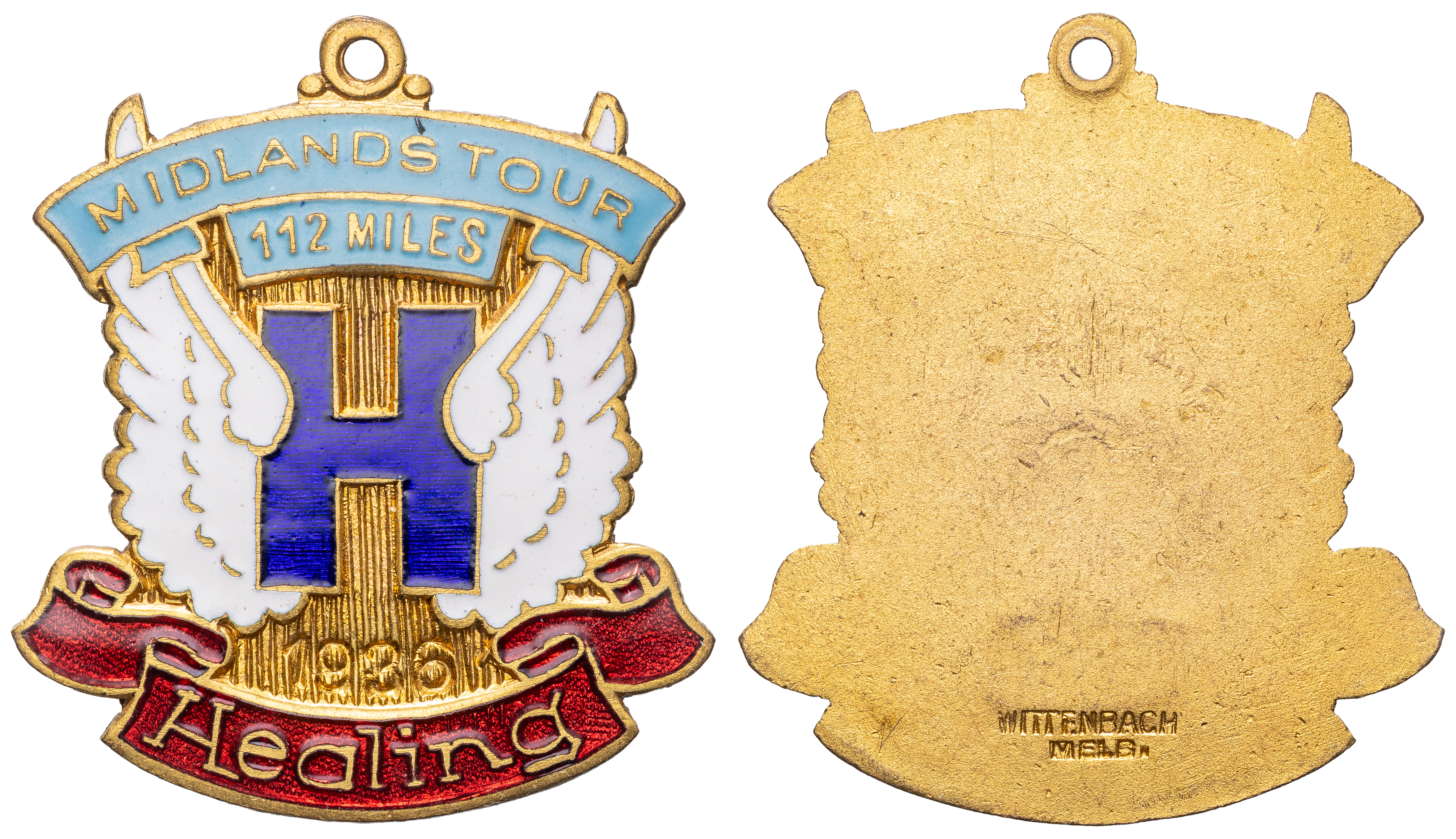 Wittenbach & Co, Melbourne - Enamel Cycling Badge, 1936, EF