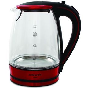 Mellerware Kettle 360 Degree Cordless Glass Red 1.8L 2200W | USED / DEFECTIVE