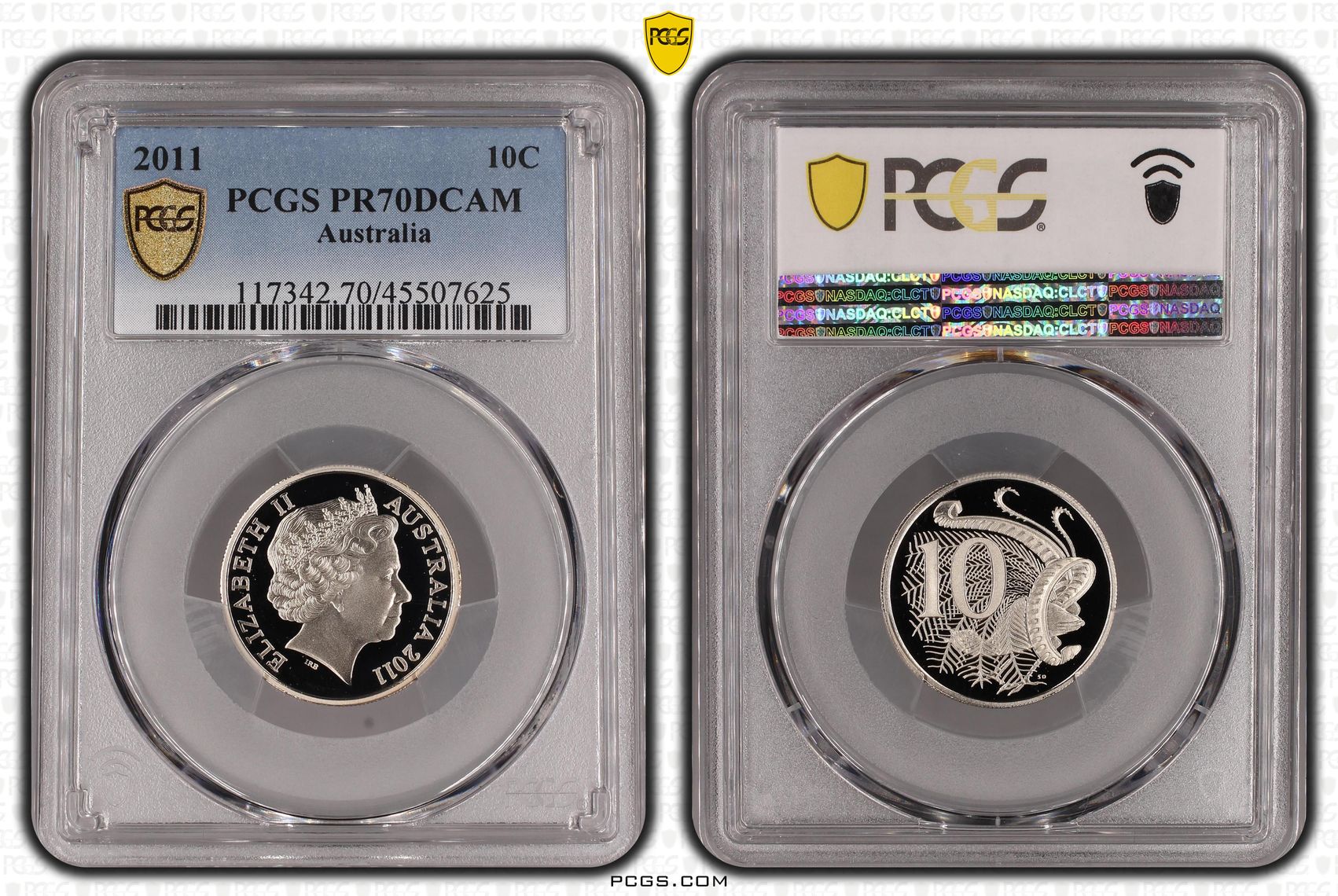 2011 Australia Ten Cent, 10c PCGS - PR70DCAM POP 15/0 -625