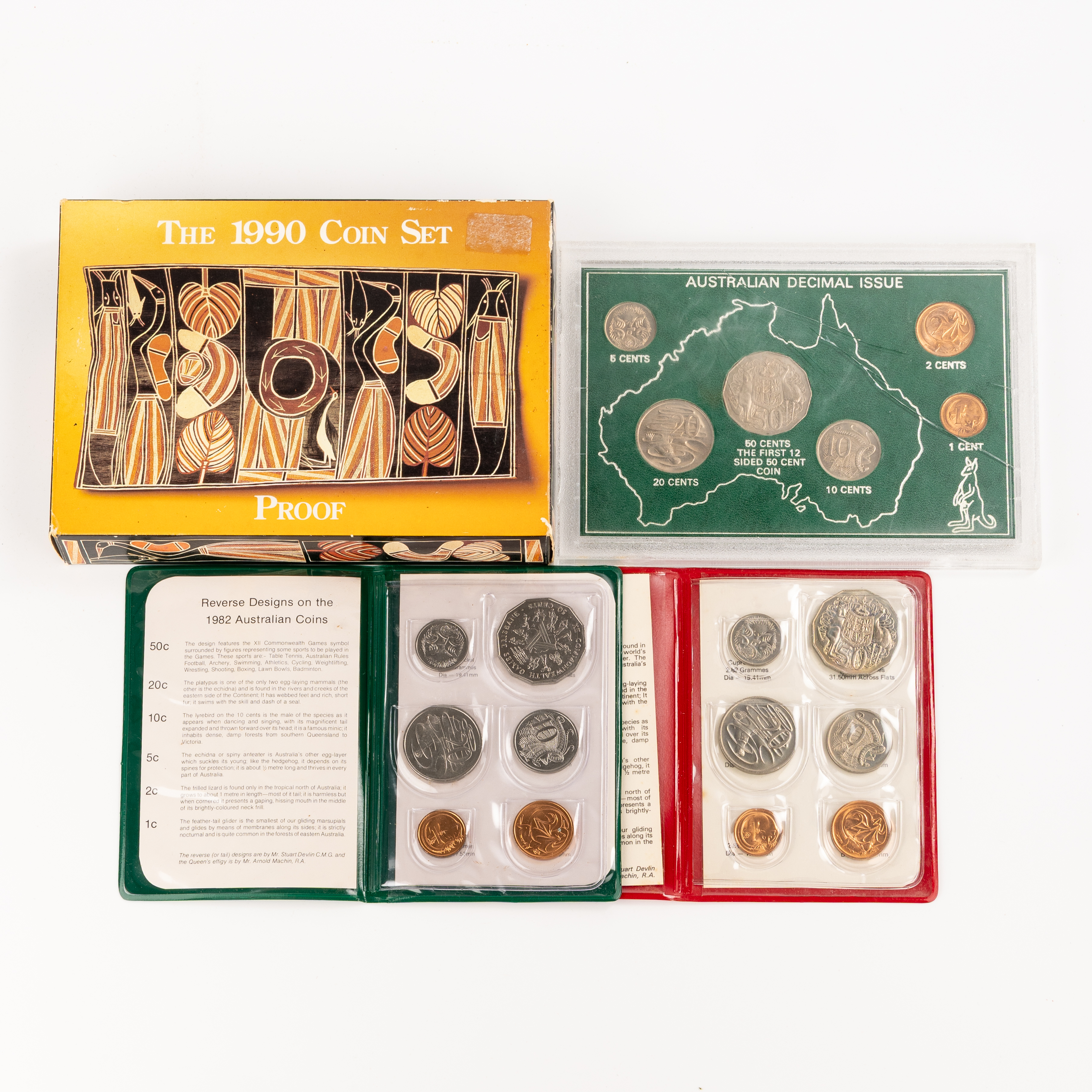 Elizabeth II, RAM - Mint & Proof Sets, One Cent - Two Dollars, 1976 - 1990, UNC - FDC