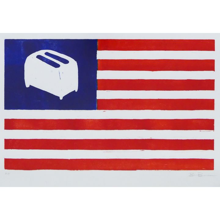 Ben Beres  'Toaster Flag' Serigraph, 1999