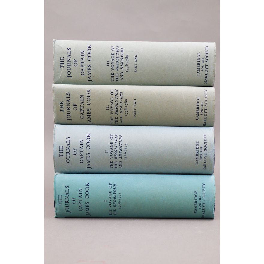 BEAGLEHOLE, J.C [2 titles] - The Journals of Captain James Cook with the folio of Charts & Views