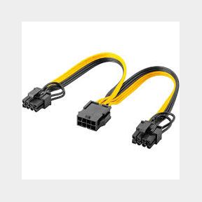 8 Pin female to Dual 8 Pin male PCIe Cable nylon covered (F1269) Bar 9902026146537- 51748/10863