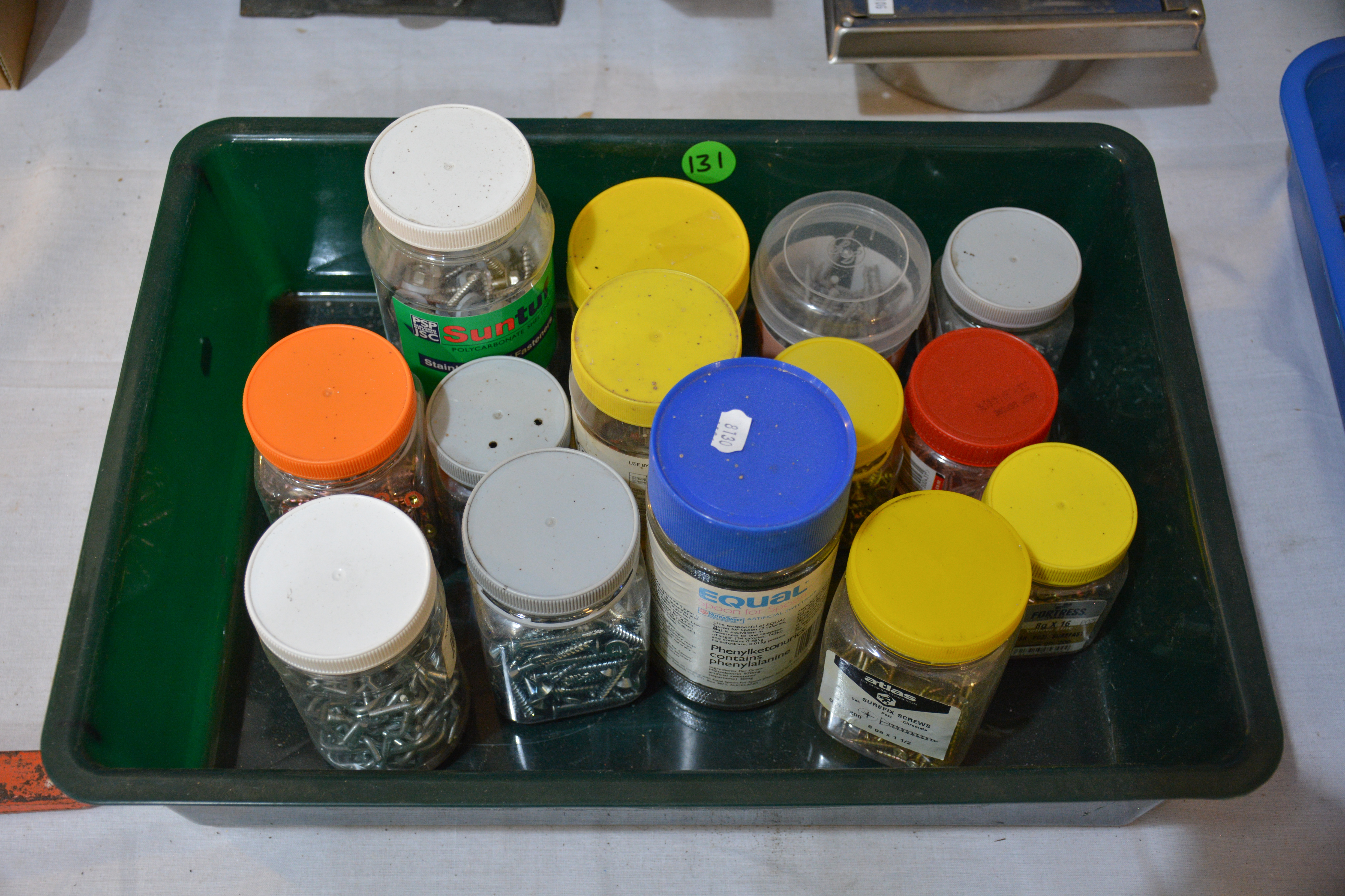 Jars of Nails, Screws etc — sold at auction in New Zealand for $15