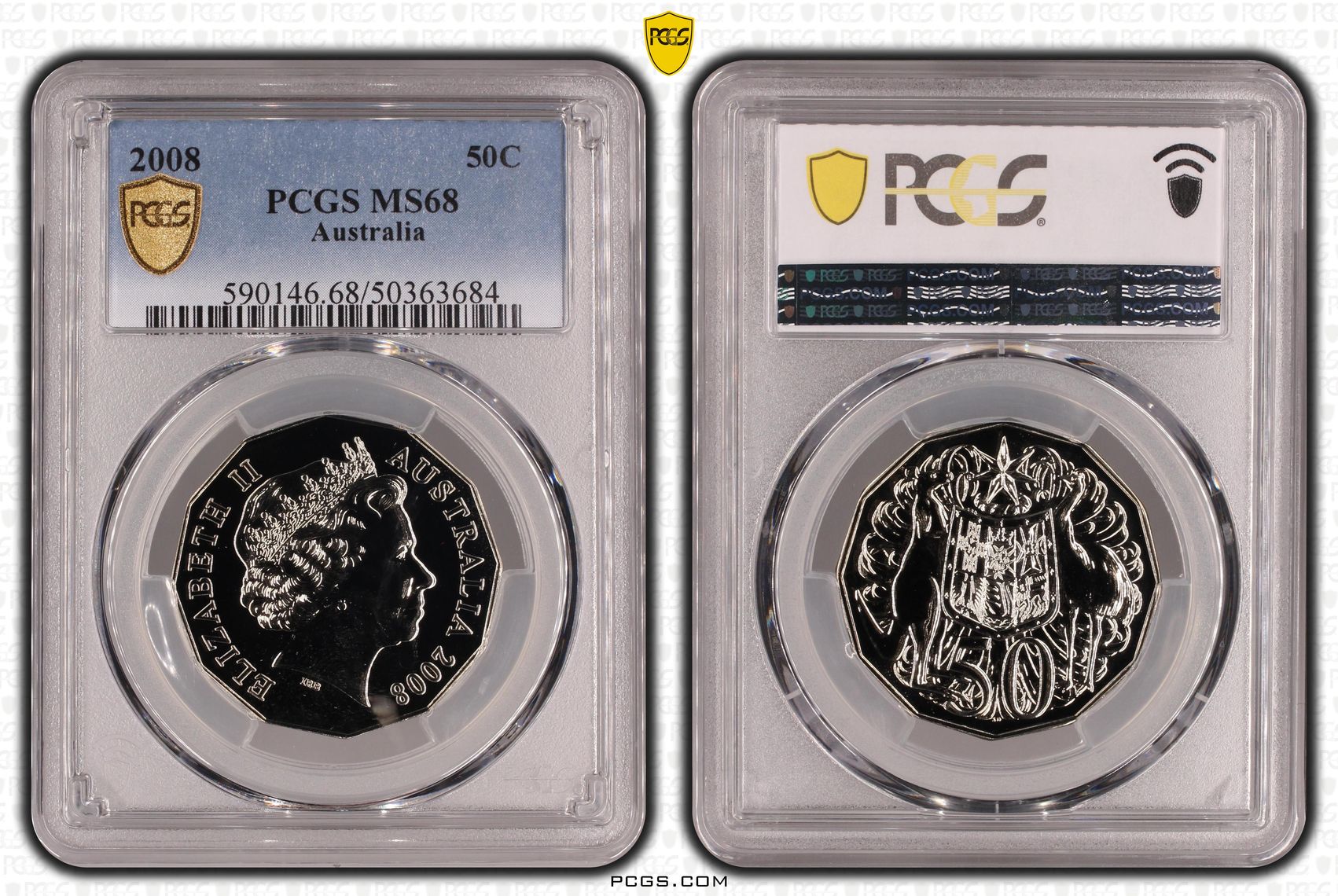 104 · Fifty Cent, 2008, PCGS MS68