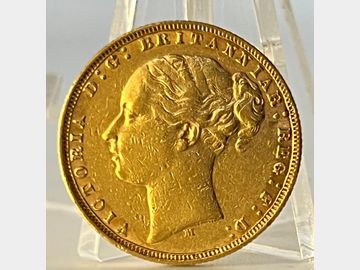 1877 VICTORIA YOUNG HEAD MELBOURNE MINT GEORGE & DRAGON GOLD SOVEREIGN