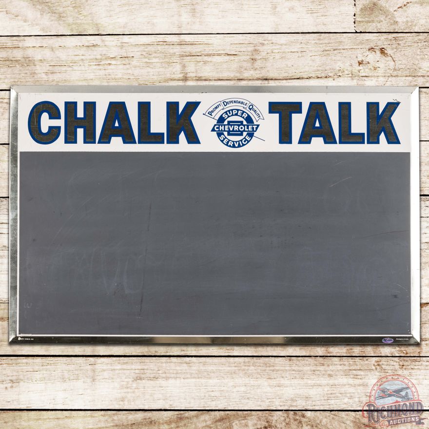 Chevrolet Super Service Chalk Talk SS Tin Sign w/ Logo