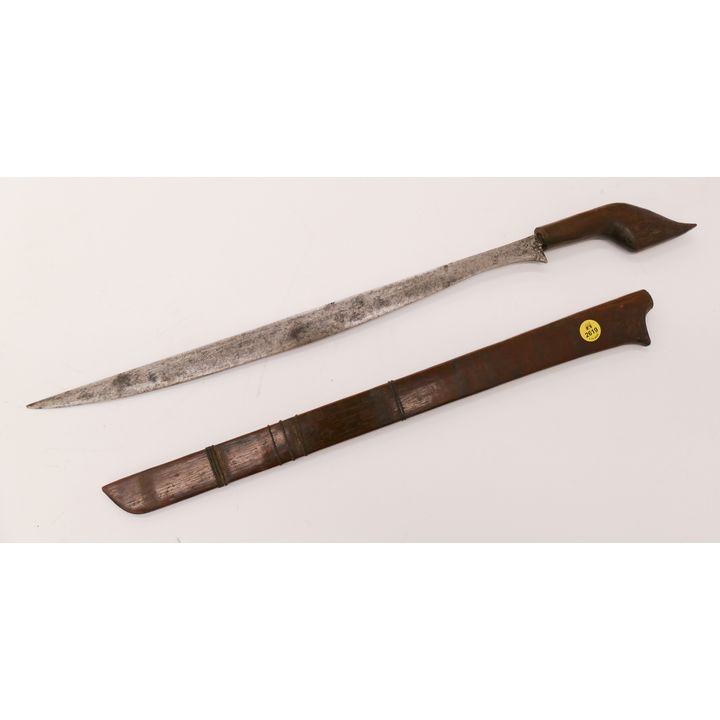 Old Indonesian Sword with Wood Scabbard- 25''
