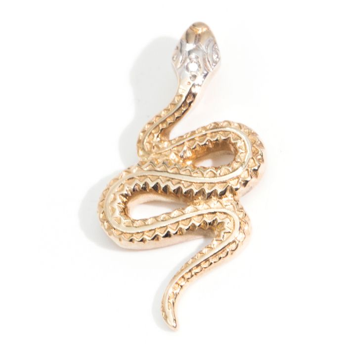9ct Diamond Snake Pendant