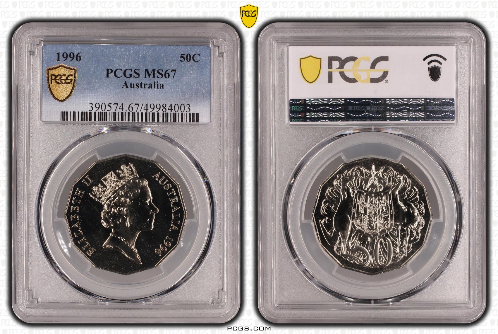 Fifty Cent, 1996, PCGS MS67