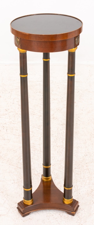 Neoclassical Parcel Ebonized Mahogany Pedestal | Auctions at Showplace