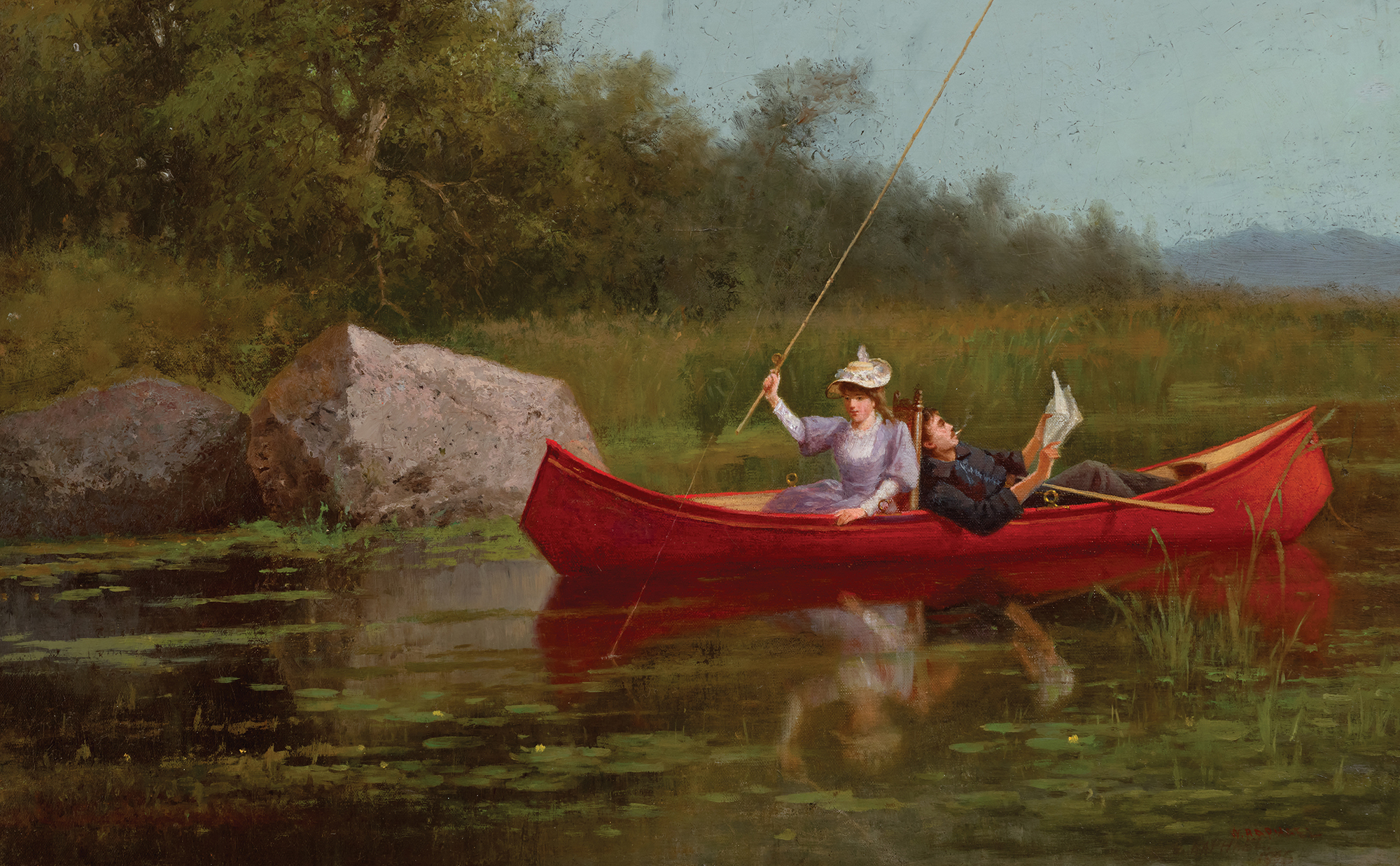 William Raphael, Throwing the Bait, River St. Charles, Quebec, 1895 ...