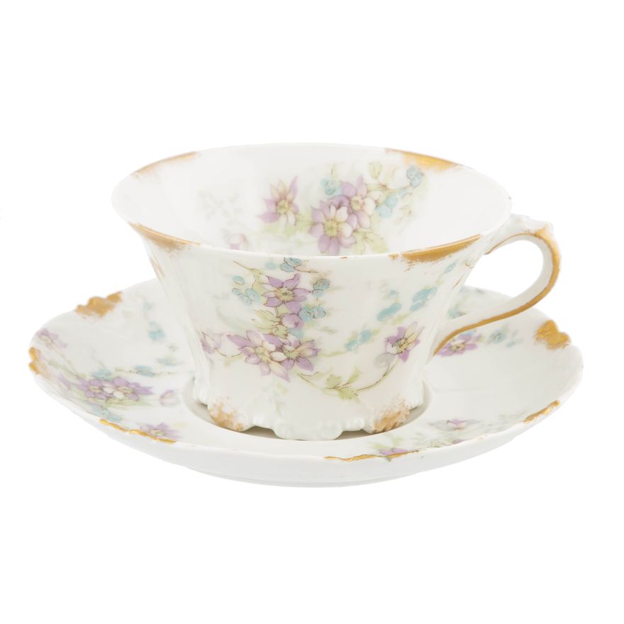 Filiżanka secesyjna ze spodkiem, Theodore Haviland, Limoges 1903-1925r.