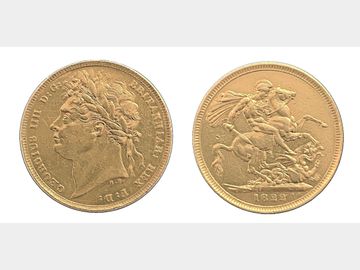 1822 GEORGE IV LAUREL HEAD SOVEREIGN