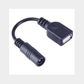 5.5 x 2.1mm DC Female to USB Connector Cable for Laptop Adapter - 5.5 x 2.1mm DC Female to USB AF DC - 51745/17957 SN B2 (S1)