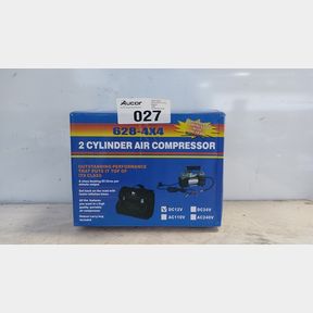 12 VOLT - 85L HEAVY DUTY 2 CYLINDER PORTABLE AIR COMPRESSOR